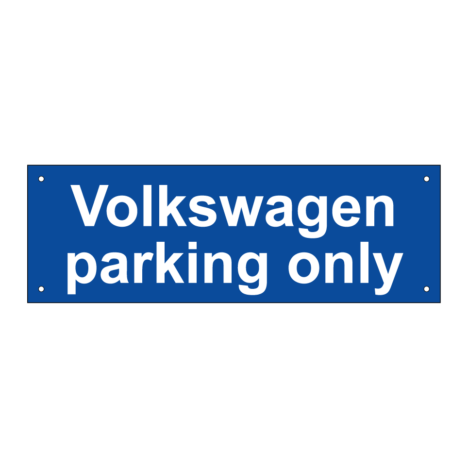 Volkswagen parking only