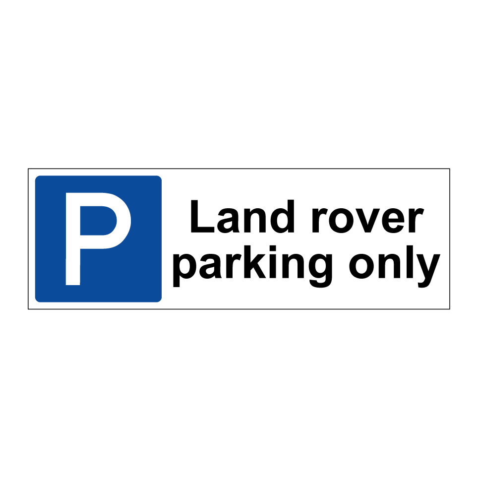 Land rover parking only