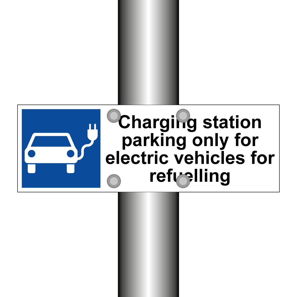 Charging station parking only for electric vehicles for refuelling