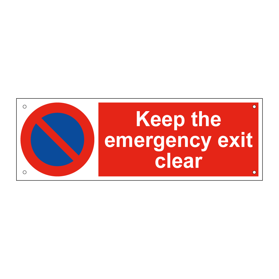 Keep the emergency exit clear