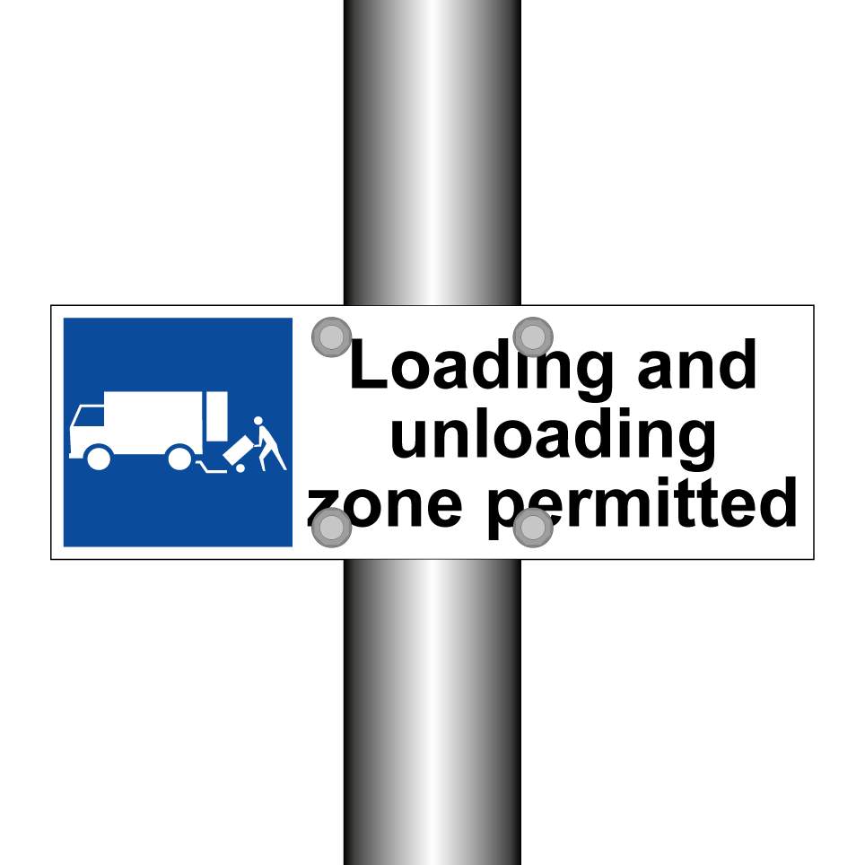 Loading and unloading zone permitted