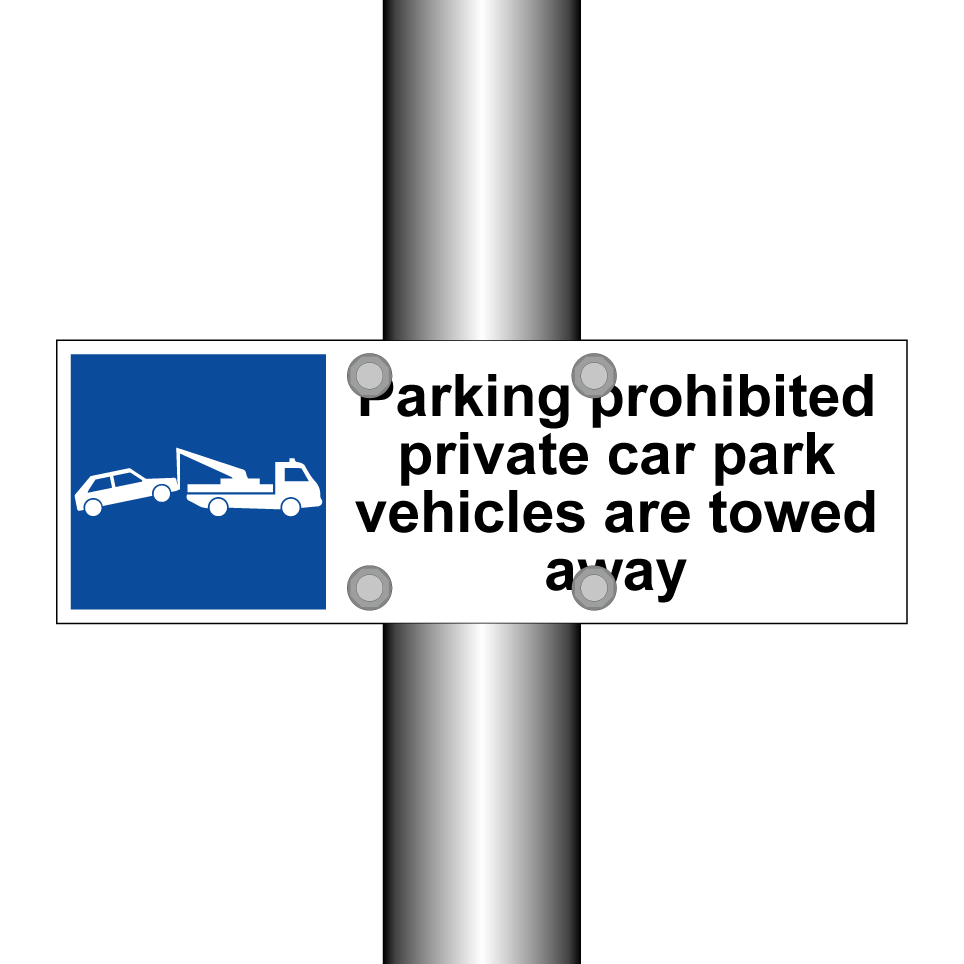 Parking prohibited private car park vehicles are towed away