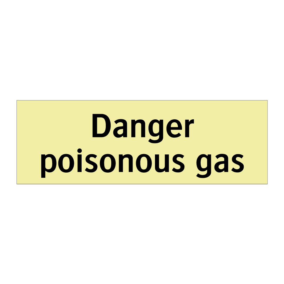 Danger poisonous gas