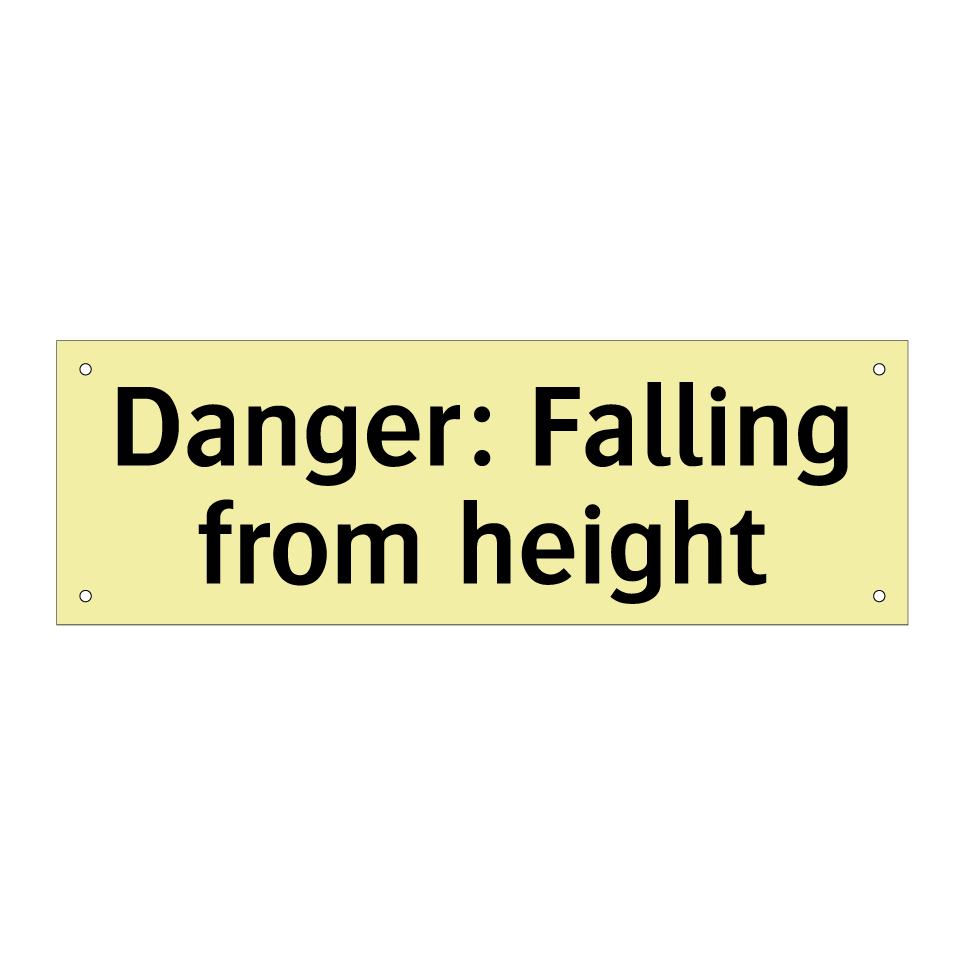 Danger: Falling from height