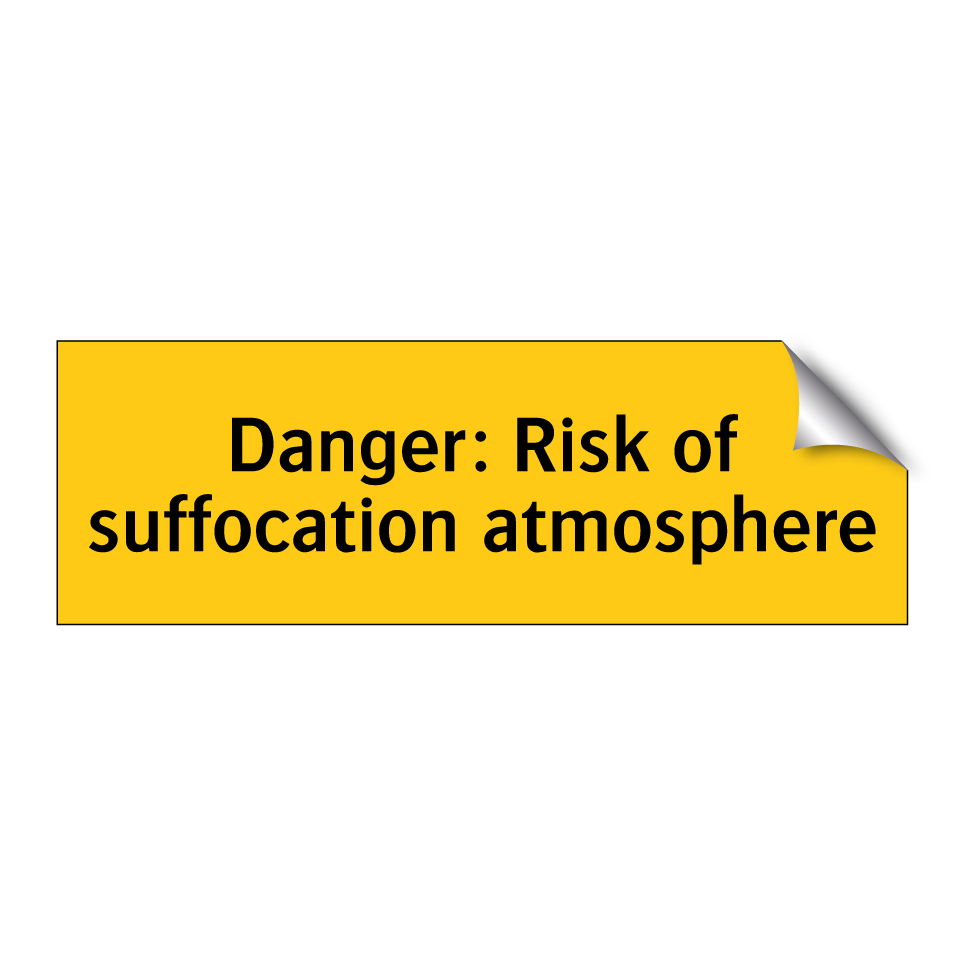 Danger: Risk of suffocation atmosphere