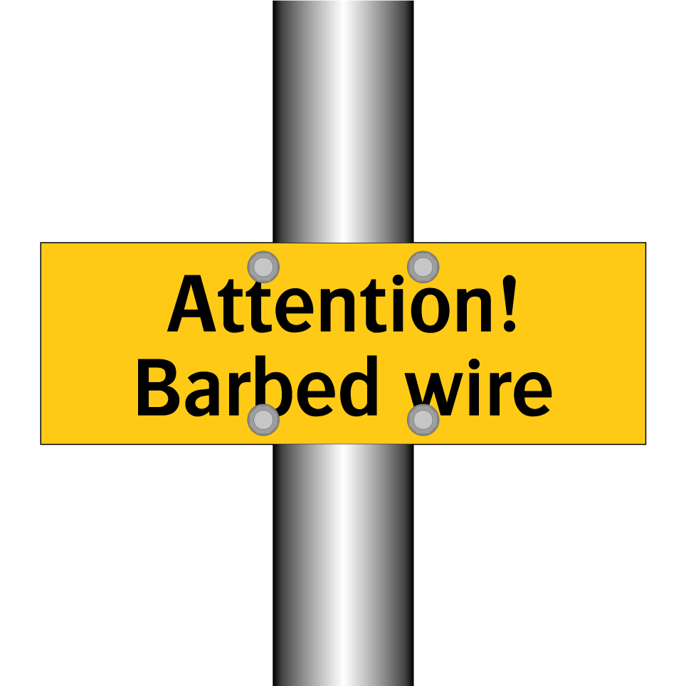 Attention! Barbed wire