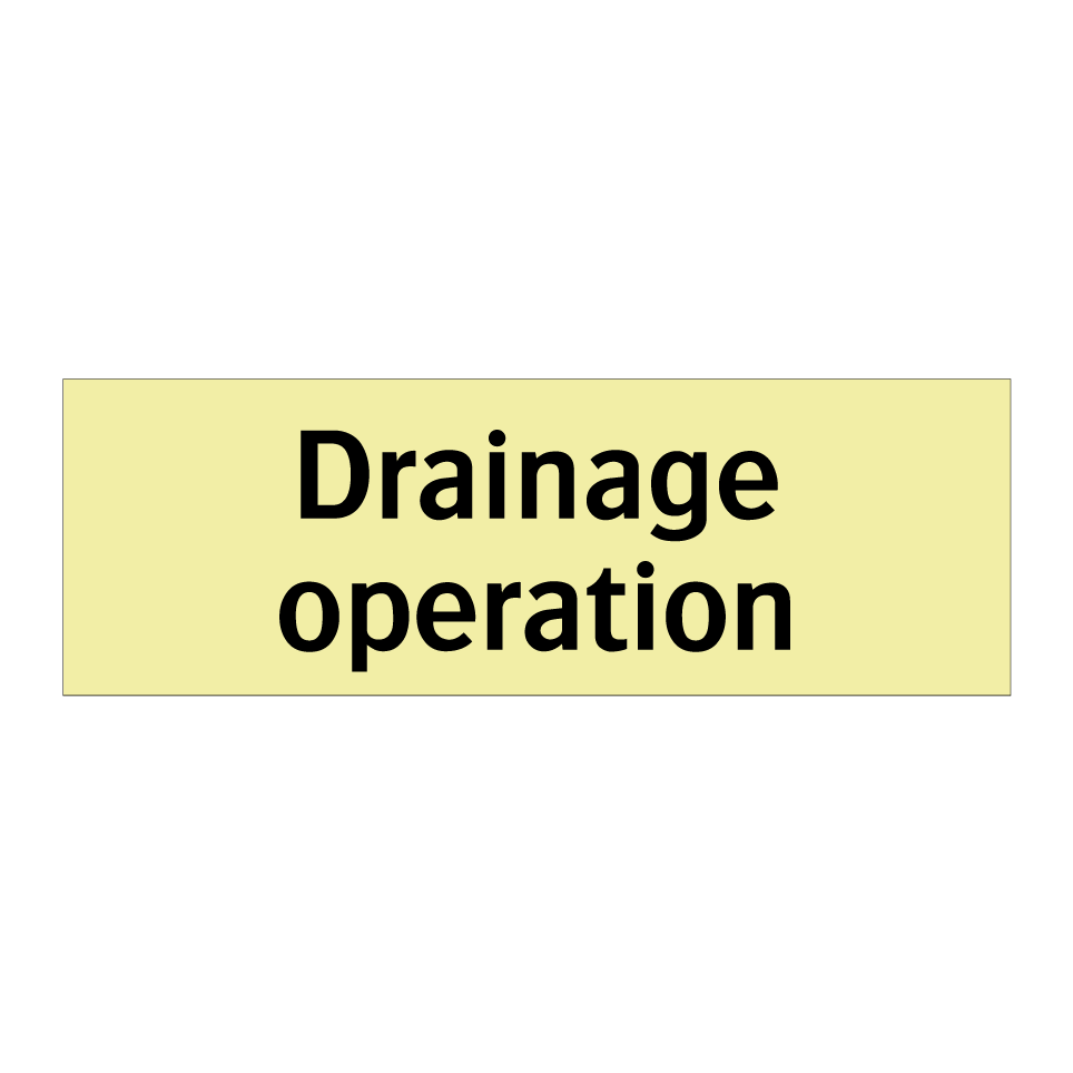 Drainage operation