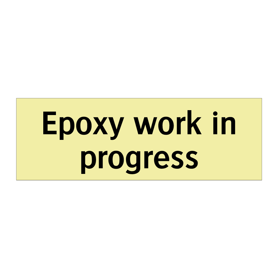 Epoxy work in progress