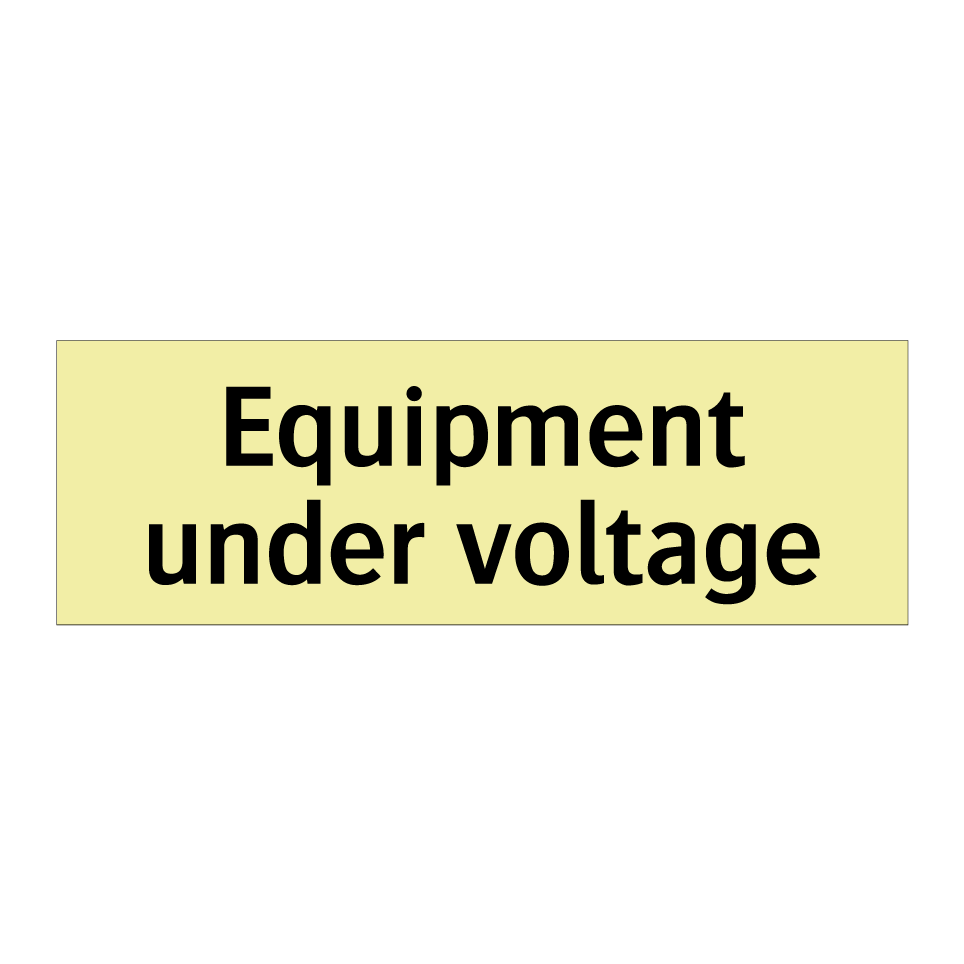 Equipment under voltage