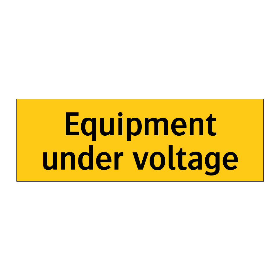 Equipment under voltage