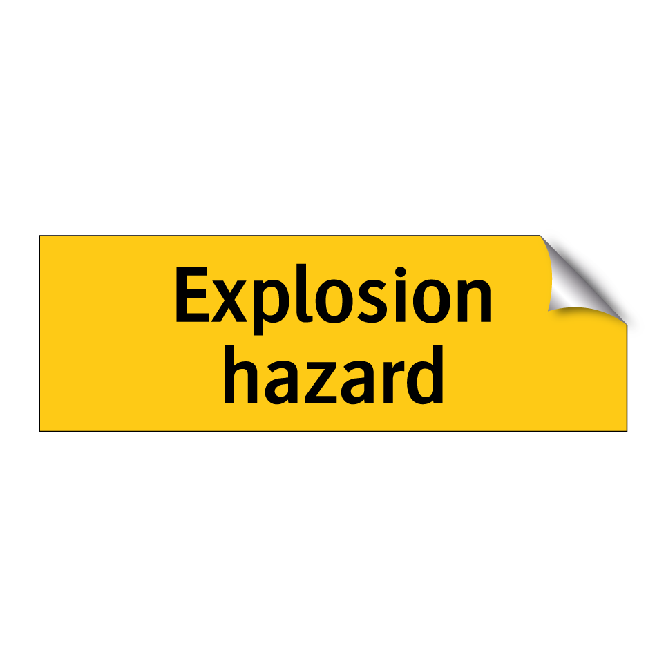 Explosion hazard