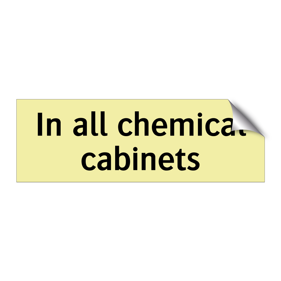 In all chemical cabinets