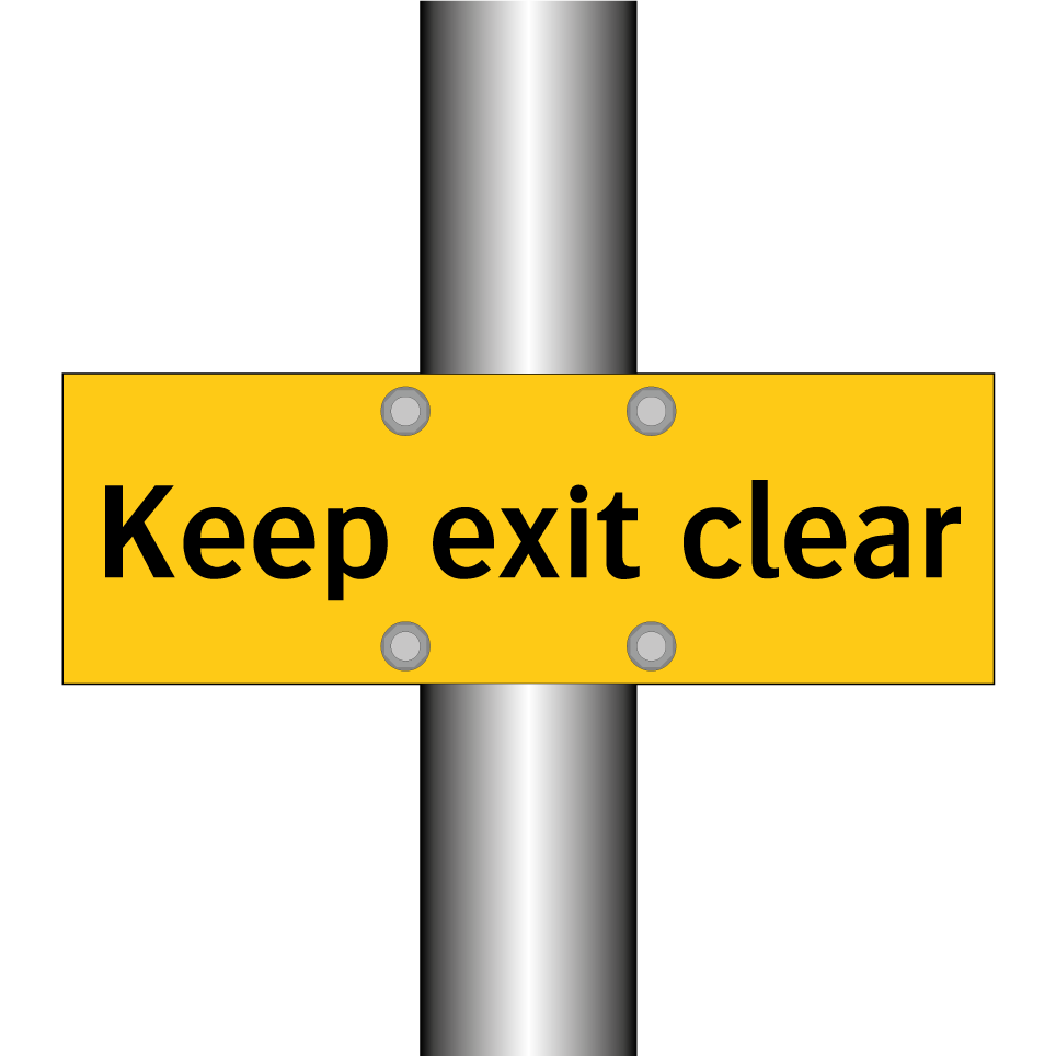 Keep exit clear