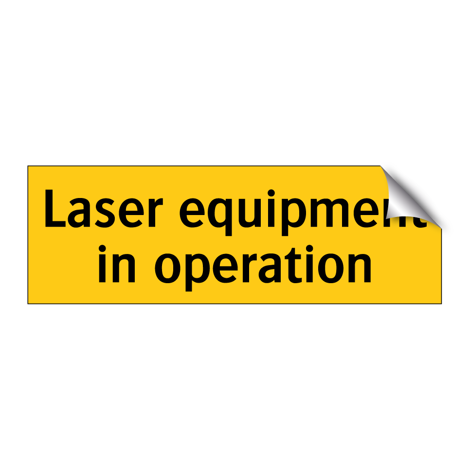 Laser equipment in operation
