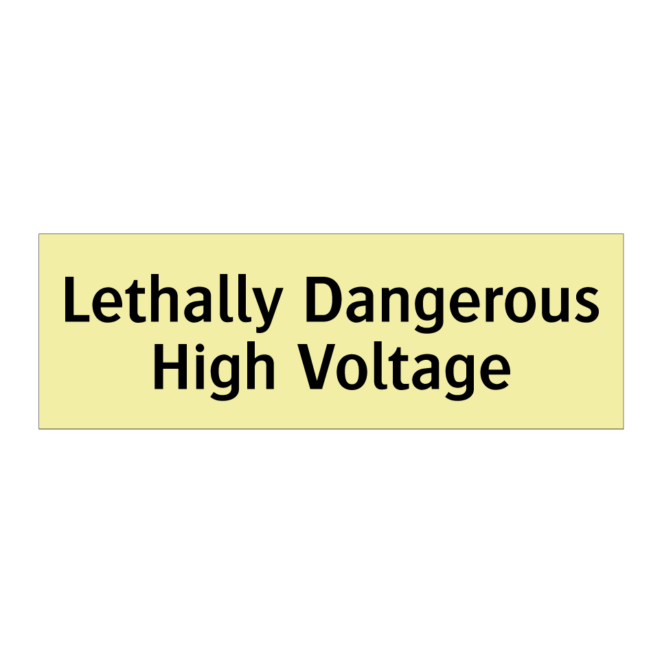 Lethally Dangerous High Voltage