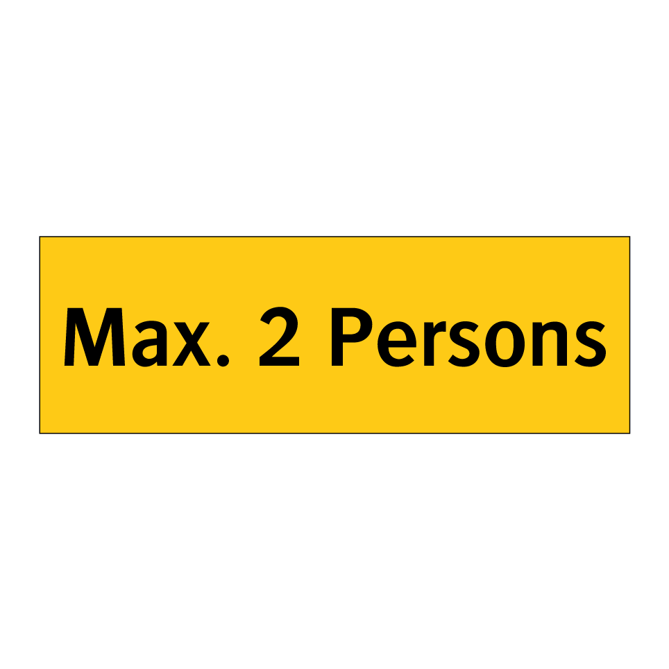 Max. 2 Persons