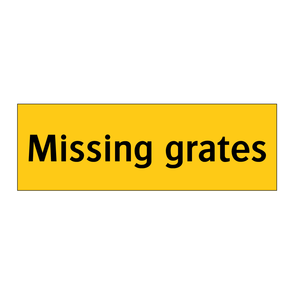 Missing grates