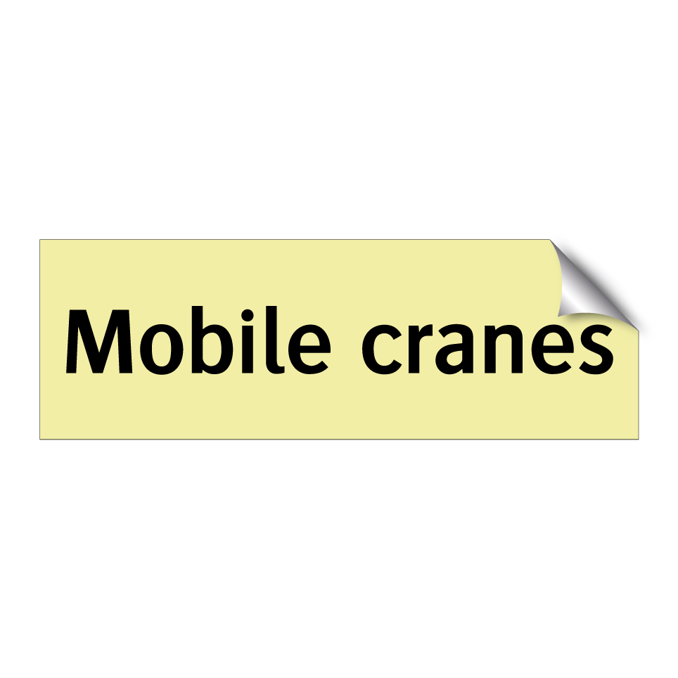 Mobile cranes