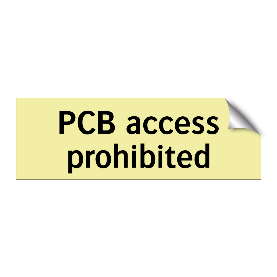 PCB access prohibited