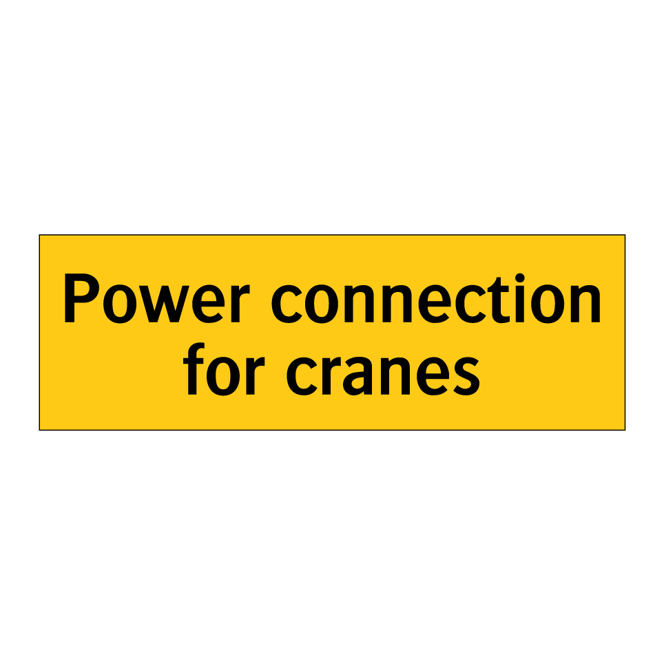 Power connection for cranes