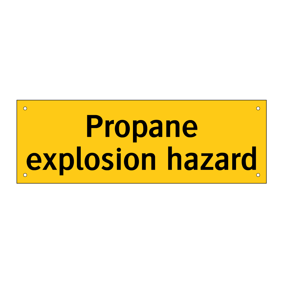 Propane explosion hazard