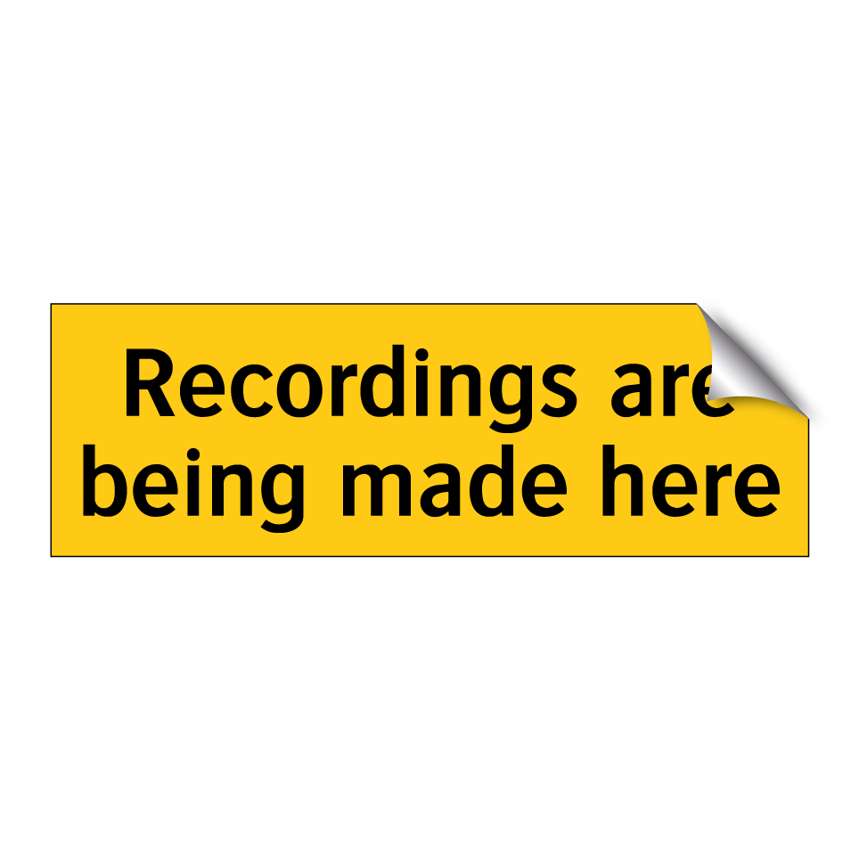 Recordings are being made here