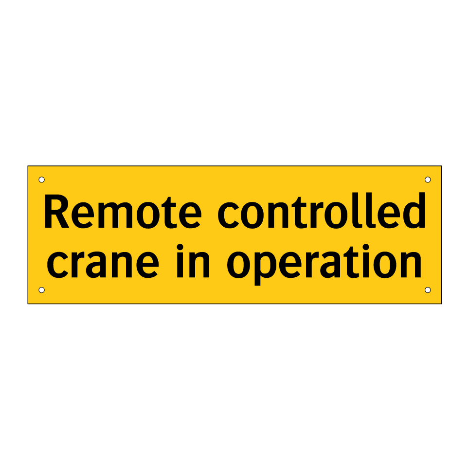 Remote controlled crane in operation