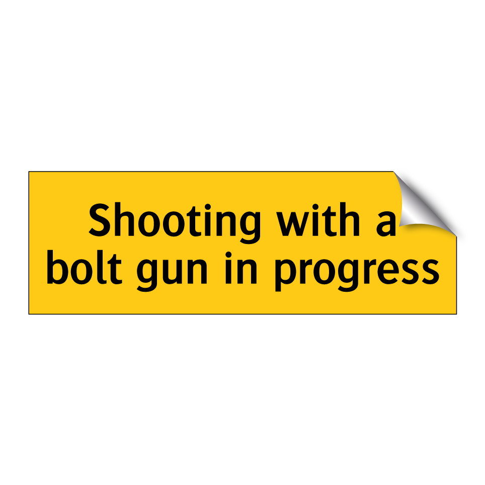 Shooting with a bolt gun in progress