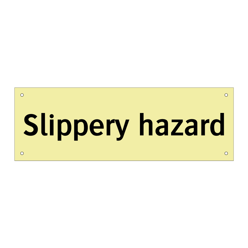 Slippery hazard