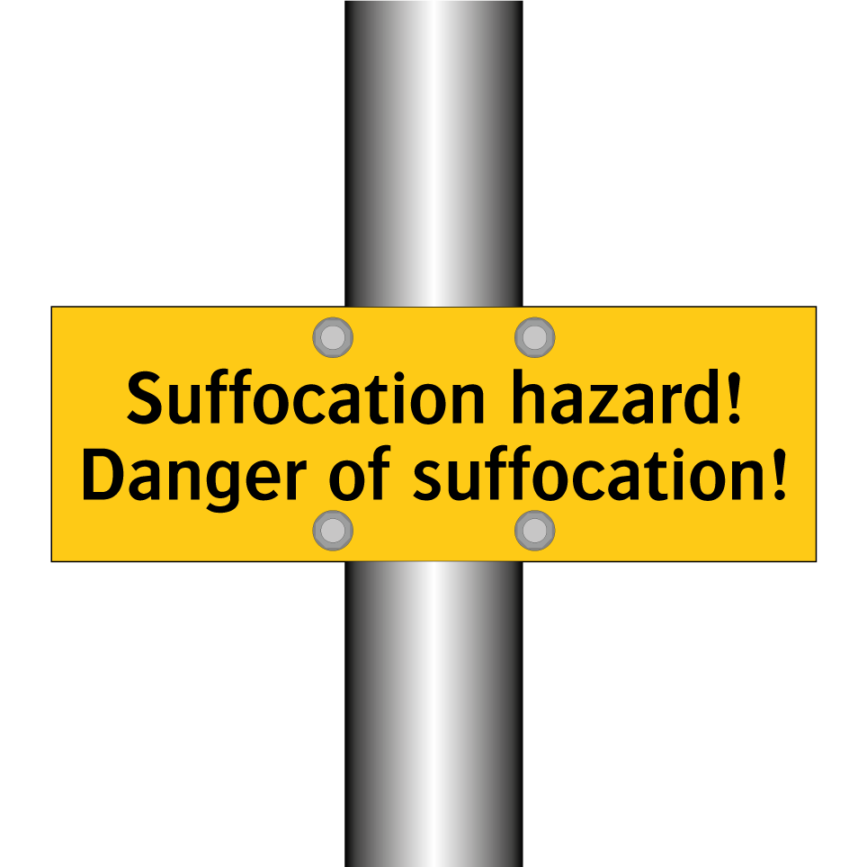Suffocation hazard! Danger of suffocation!