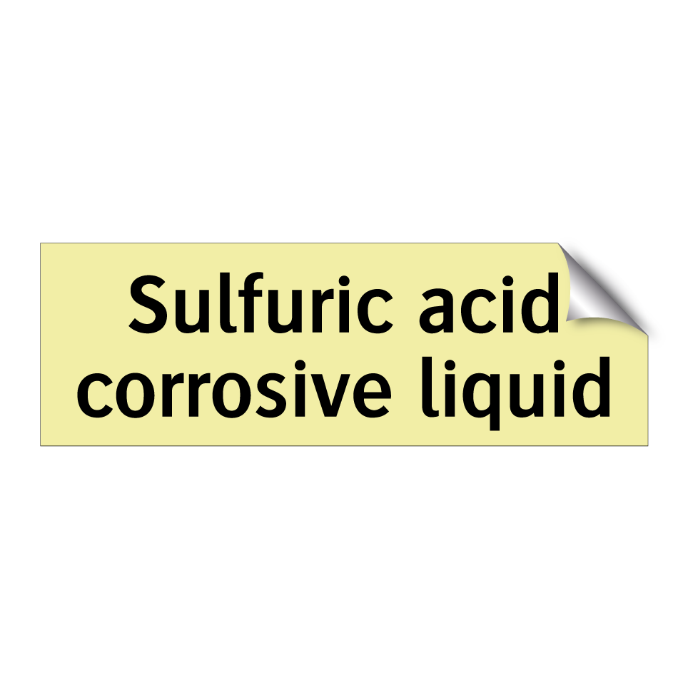 Sulfuric acid corrosive liquid