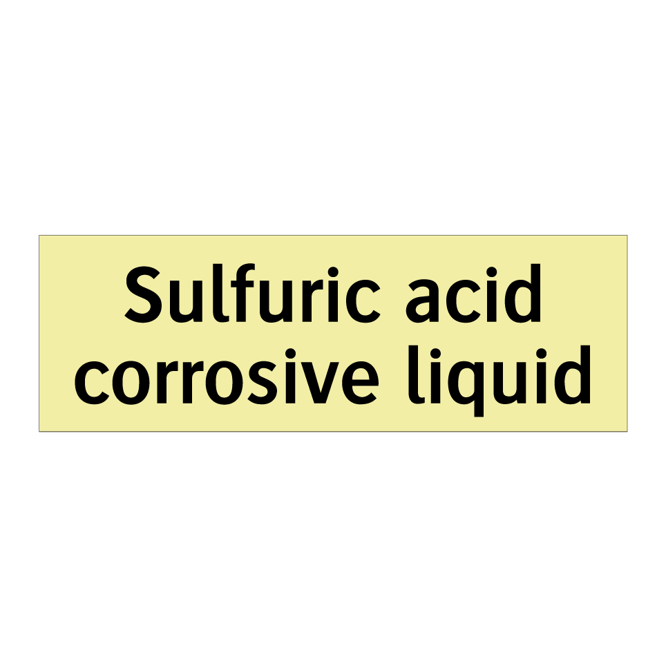 Sulfuric acid corrosive liquid