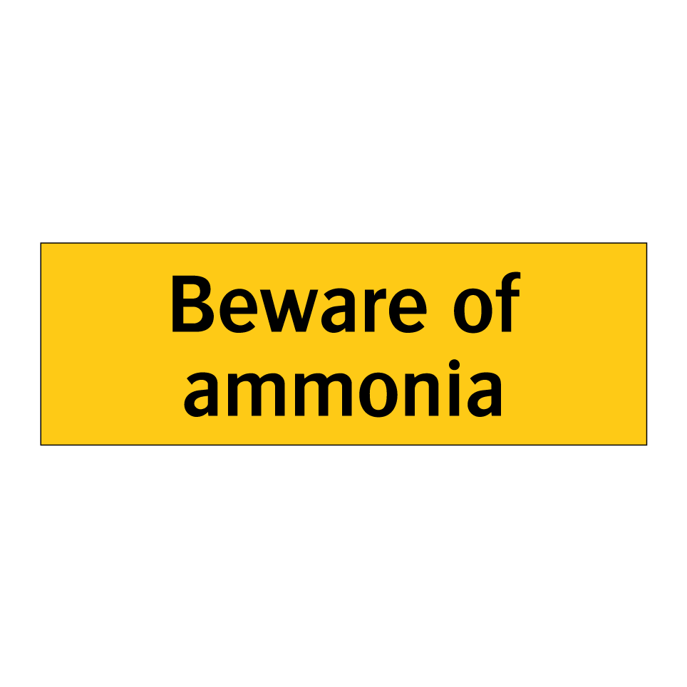 Beware of ammonia
