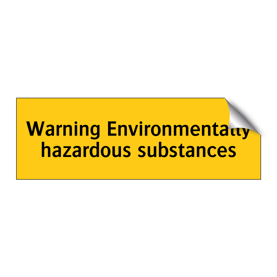 Warning Environmentally hazardous substances