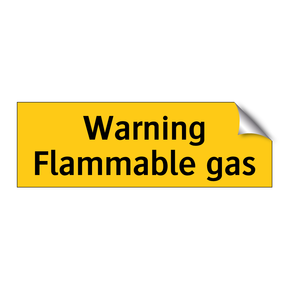 Warning Flammable gas