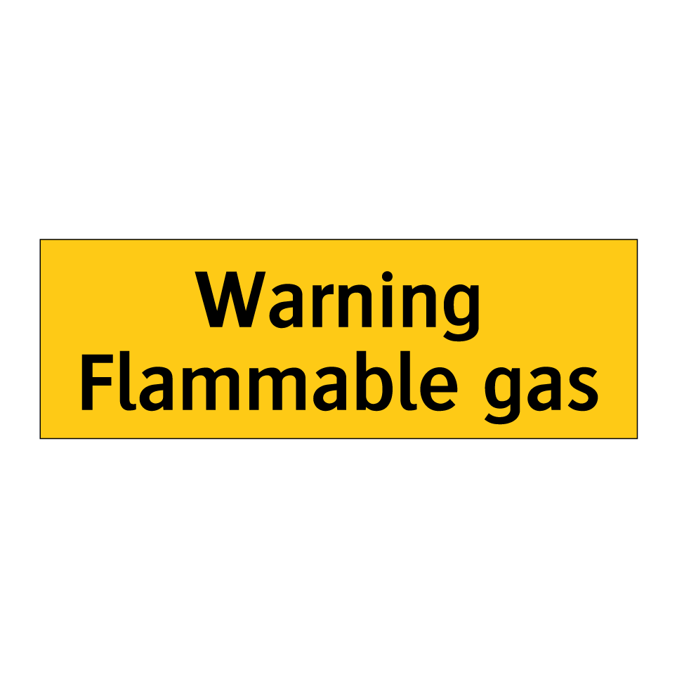 Warning Flammable gas