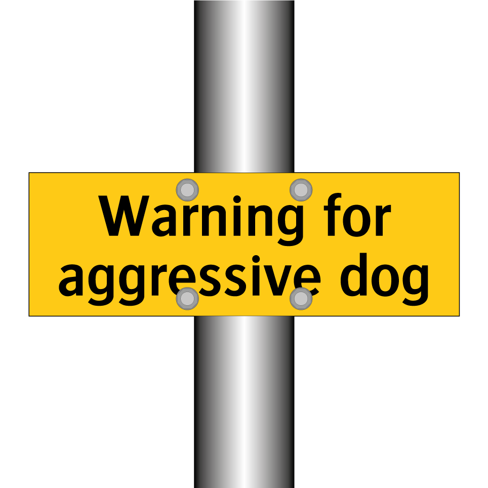 Warning for aggressive dog