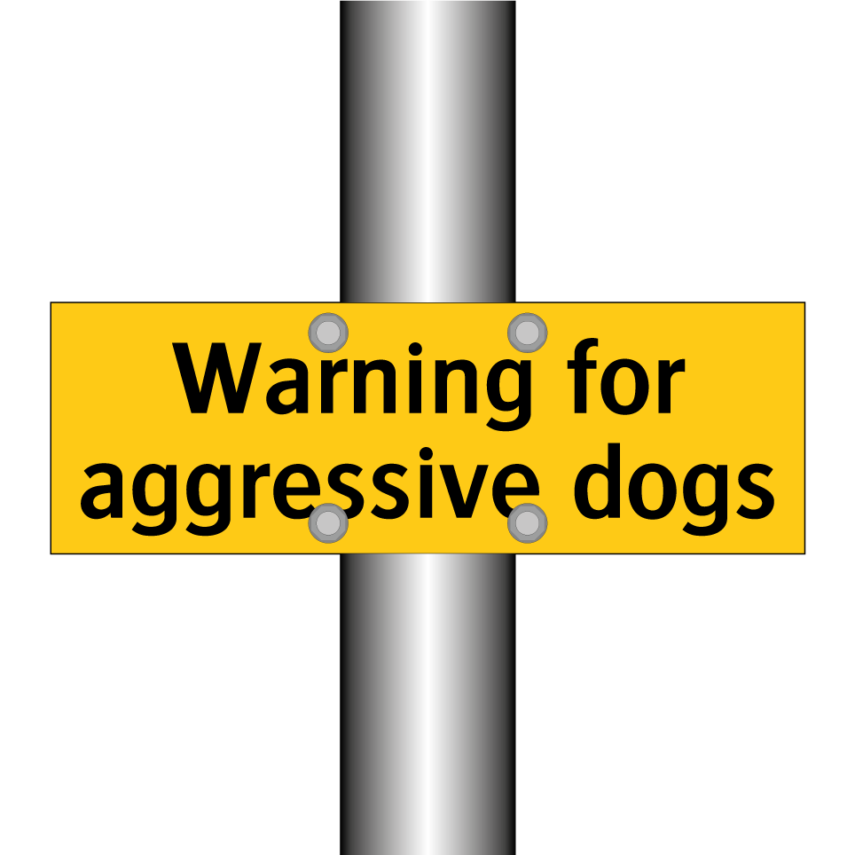 Warning for aggressive dogs
