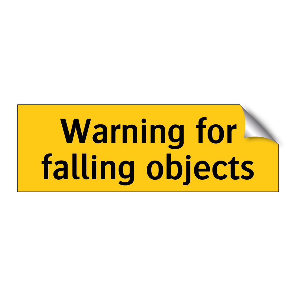 Warning for falling objects