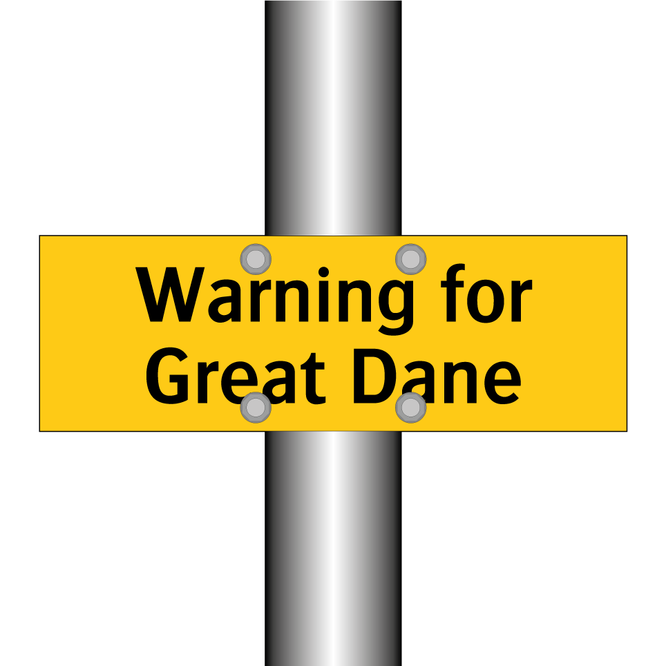 Warning for Great Dane