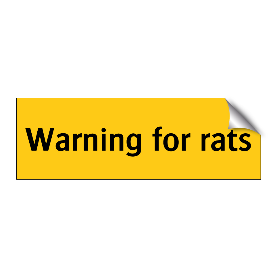 Warning for rats