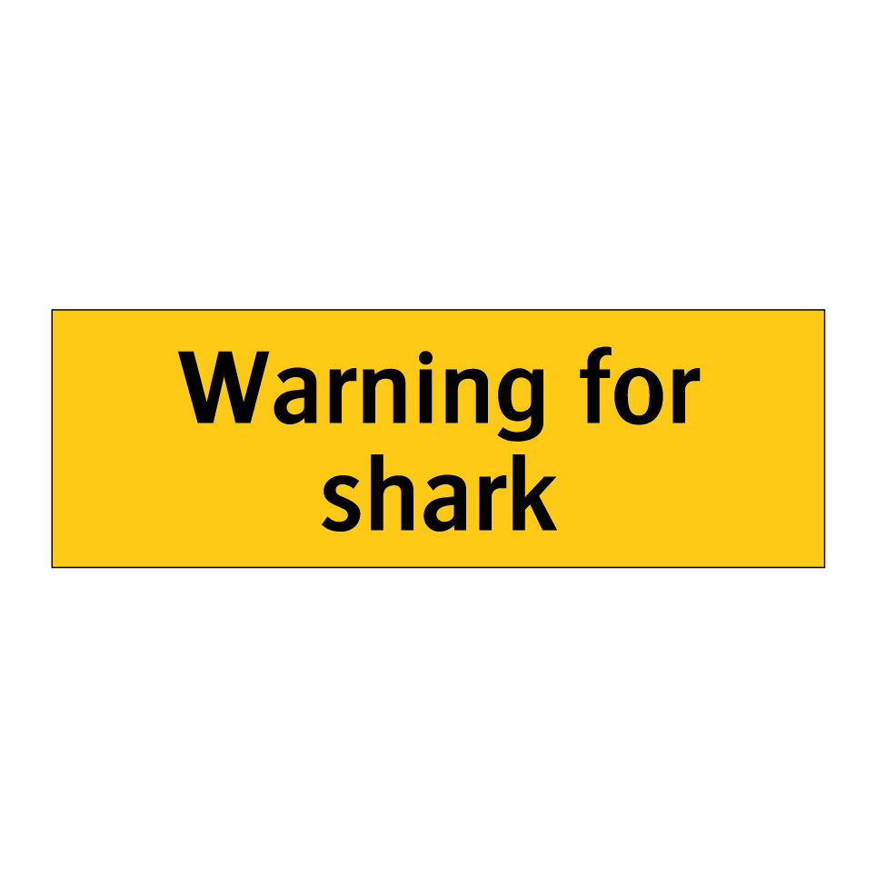 Warning for shark