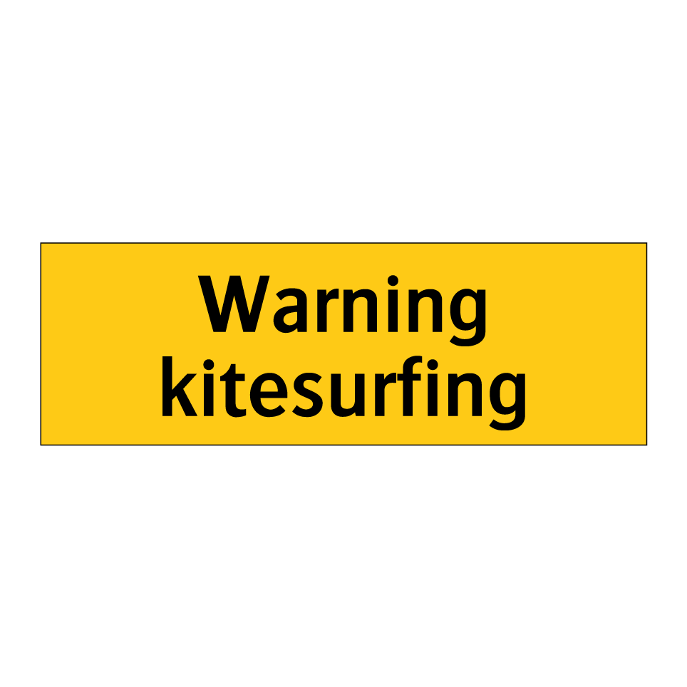 Warning kitesurfing