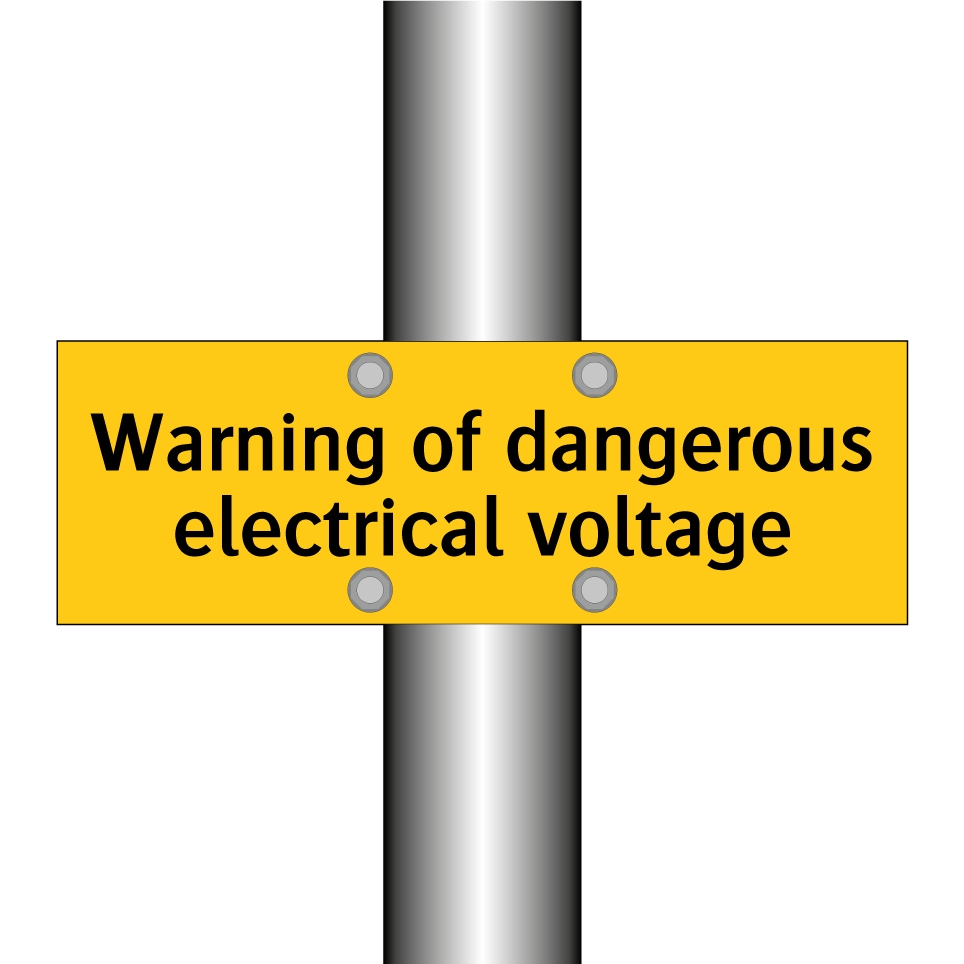 Warning of dangerous electrical voltage