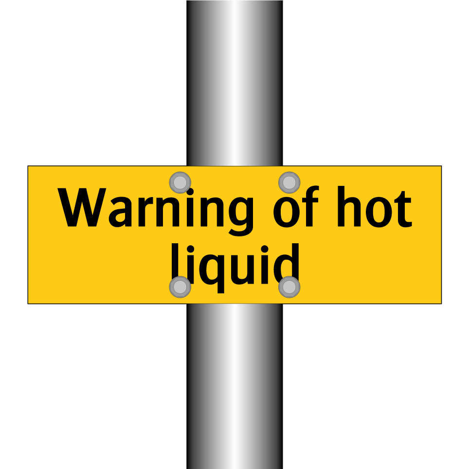 Warning of hot liquid