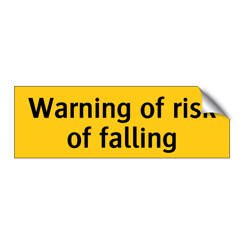 Warning of risk of falling