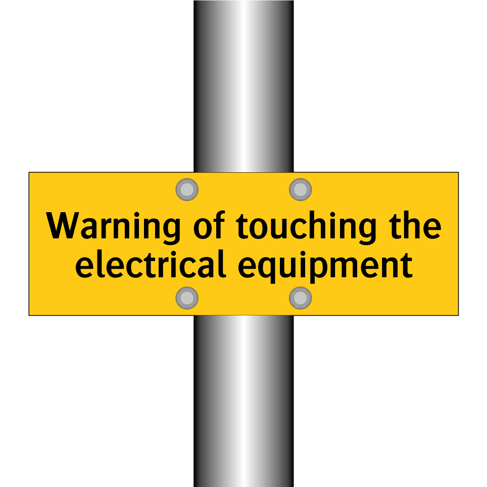 Warning of touching the electrical equipment