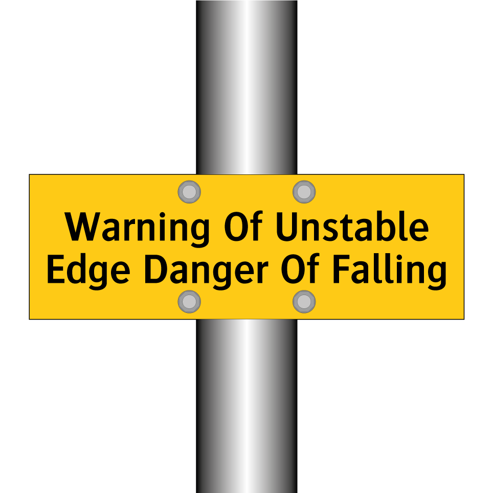 Warning Of Unstable Edge Danger Of Falling