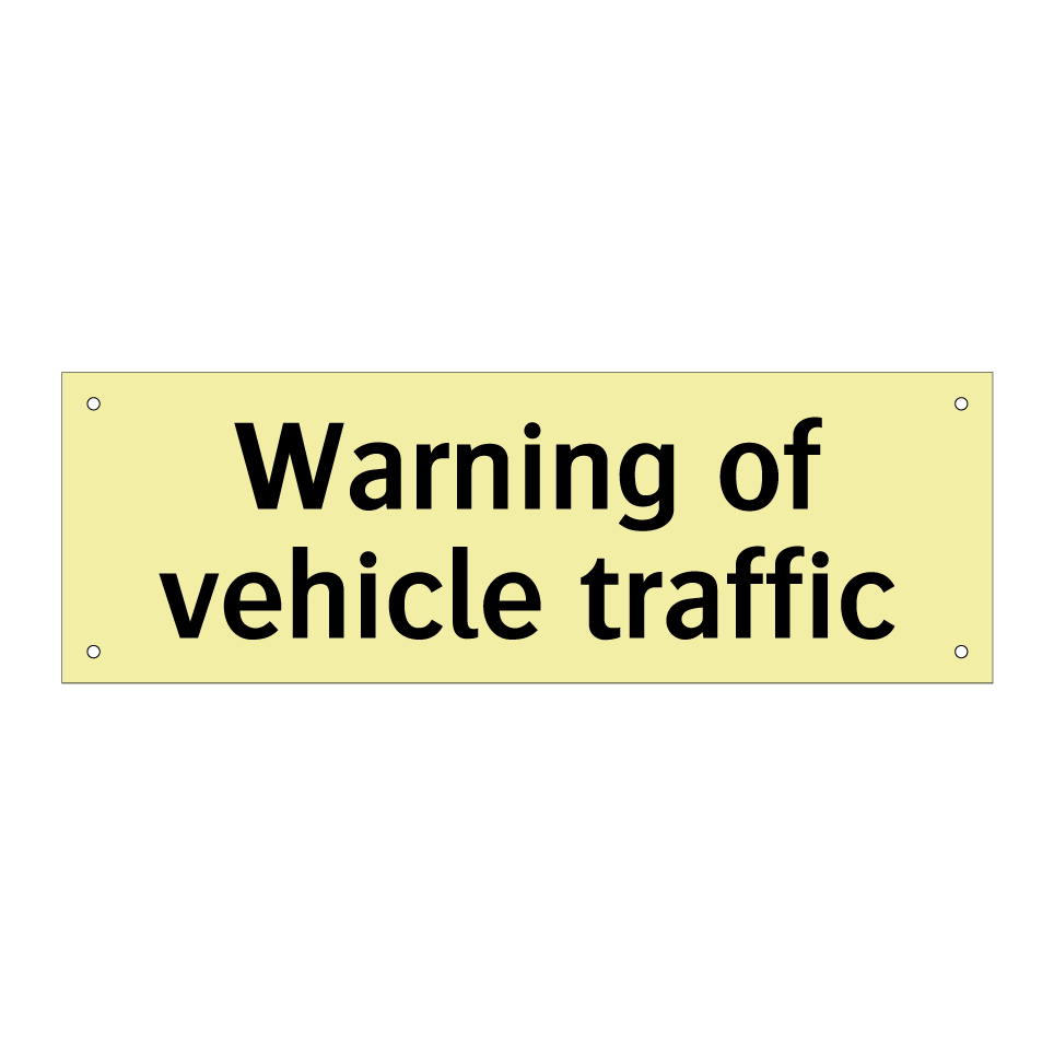 Warning of vehicle traffic