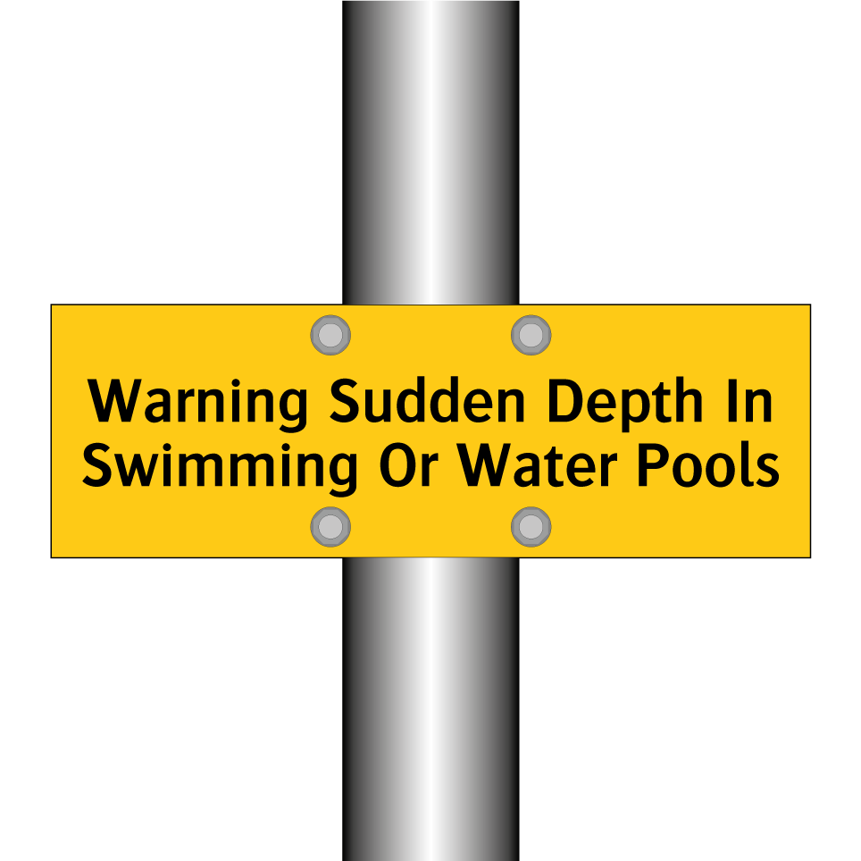Warning Sudden Depth In Swimming Or Water Pools